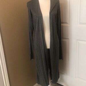 Express long grey cardigan